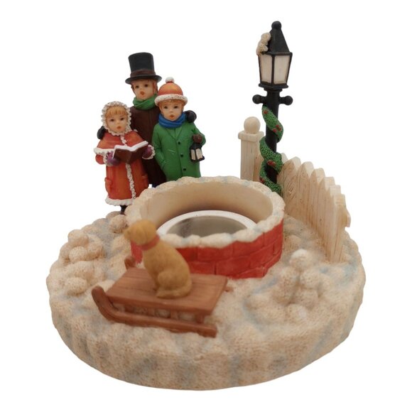 Yankee Candle Our America Large Jar Candle Topper Christmas Carol Singers Dog - Picture 1 of 16